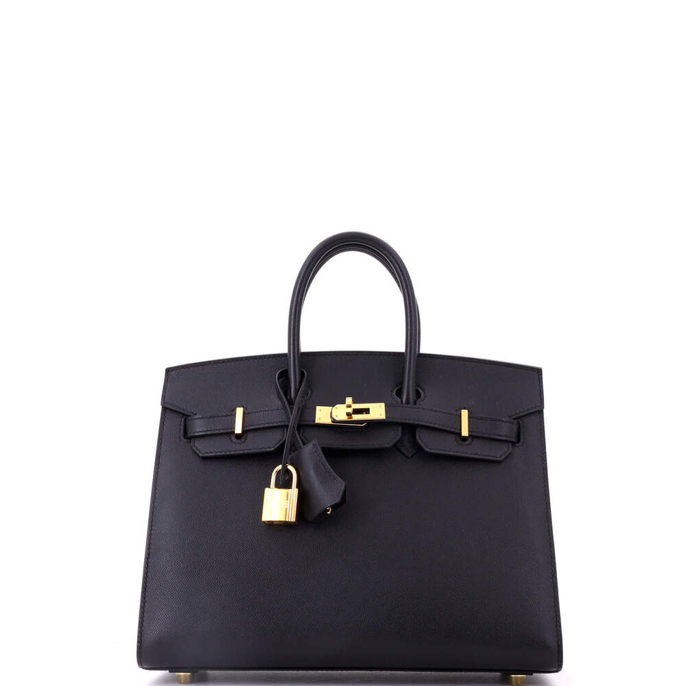 Hermes Birkin 25 Black Madame with Gold Hardware